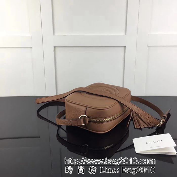 GUCCI古馳頂級原單 專櫃品質 實物實拍 杏棕 308364 單肩斜挎包 HY1001